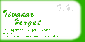 tivadar herget business card